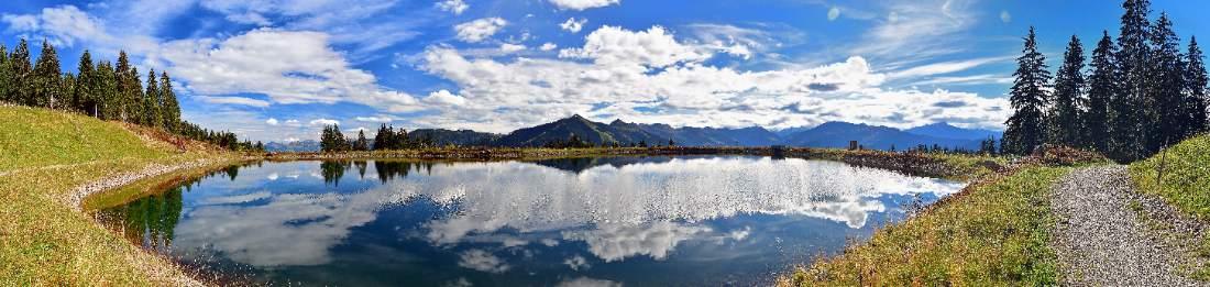 Panorama der Örgwies am Speichersee Hohe Salve