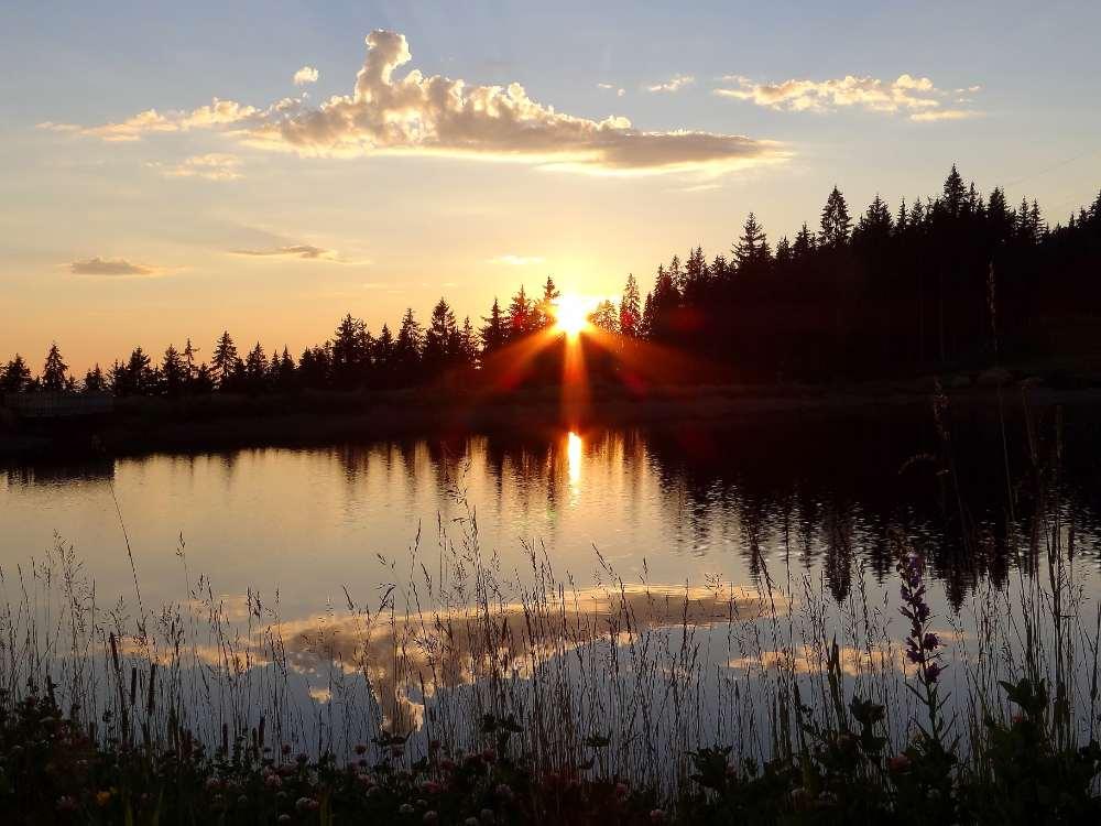 Sonnenuntergang über dem Speichersee